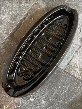Supreme Black Oval Tray